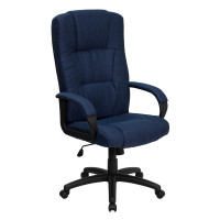 Flash Furniture High Back Navy Fabric Executive Office Chair BT-9022-BL-GG